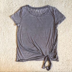 Susina Burnout Tie-Front T-shirt
